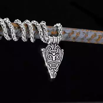 Скандинавская нержавеющая сталь 316L, ритуальный кулон с руной викингов, амулет серебряный