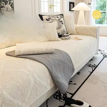 Скандинавская однотонная хлопковая подушка для дивана, хлопковая универсальная ткань для четырех сезонов, чехол для дивана, не царапающая, нескользящая подушка для дивана 70*70cm