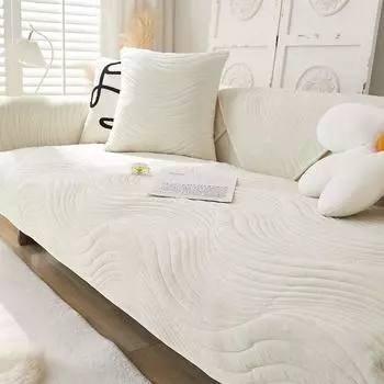 Скандинавская плюшевая подушка для дивана, современная простая зимняя утолщенная подушка, однотонная нескользящая кожаная ткань для дивана, высококачественный тканевый чехол 70*70cm