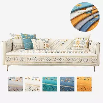 Скандинавская подушка для дивана из синели, нескользящая, универсальная, современная, из цельного дерева, универсальный чехол для дивана, четыре сезона