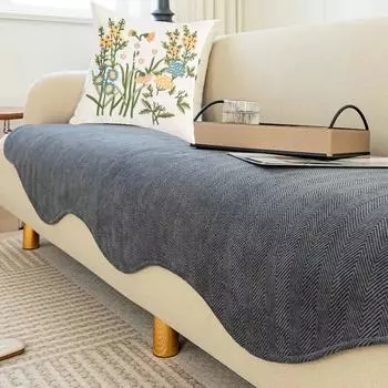 Скандинавская подушка для дивана из синели, Нескользящая, 4 сезона, универсальный чехол для дивана, однотонное нерегулярное полотенце для дивана, декор для гостиной, полотенце 70x70cm 1pc