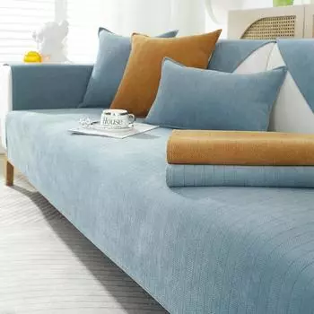 Скандинавская подушка для дивана, универсальная нескользящая подушка для четырех сезонов, простой современный кожаный чехол на сиденье, подлокотник, спинка, чехол для полотенец, синель 70*70