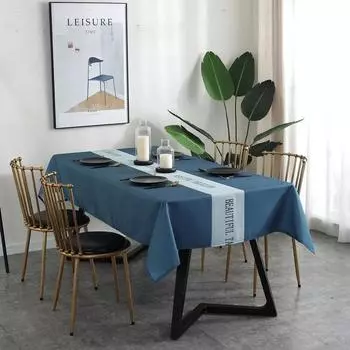 Скандинавская полиэстеровая водонепроницаемая скатерть с цифровой печатью и геометрическим треугольником, чайный стол, скатерть 90x90cm