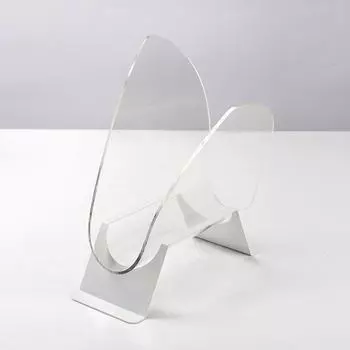 Скандинавская простая акриловая U-образная книжная полка для журналов и газет в гостиную, кабинет, корзина для хранения, декоративная стойка для хранения Acrylic + metal