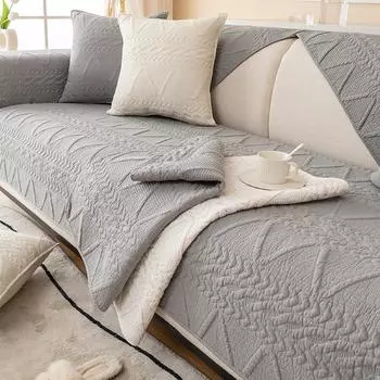 Скандинавская простая однотонная диванная подушка Four Seasons из чистой хлопчатобумажной ткани, нескользящие хлопковые подушки для сидения, универсальный современный чехол для дивана, чехол 70*70