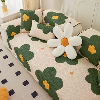 Скандинавская простая современная диванная подушка из чистого хлопка, универсальная нескользящая подушка на четыре сезона, кожаный чехол для дивана из цельного дерева 70*70cm