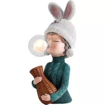 Скандинавская роскошная статуя человека, скульптура, украшение, настольная лампа, шляпа, декор для девочек, фигурка, художественный стол из смолы 5