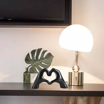 Скандинавская скульптура в виде сердца, абстрактная статуя руки, украшение для дома, украшение для девушки, возлюбленной, подарки, украшение для дома чёрный