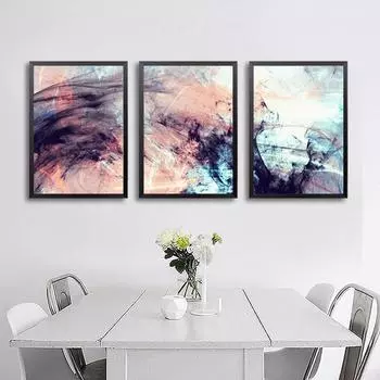 Скандинавская современная абстрактная акварельная картина на холсте диван Cuadros Decoracion салон скандинавское украшение для дома аниме постер настенное искусство