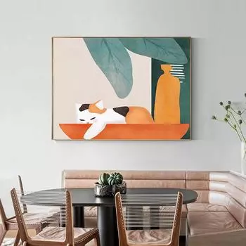 Скандинавская современная картина на холсте, постеры с фруктовым блюдом, художественные принты, украшение для кухни, настенные панно для столовой 21cm30cm NoFrame