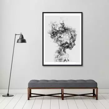 Скандинавские абстрактные черно-белые постеры для девочек, настенное искусство, холст, живопись, постер, принт, настенная картина для гостиной 21*30cm