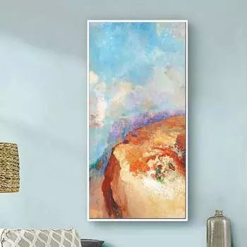 Скандинавские абстрактные синие картины на холсте, современные постеры, минималистичные настенные картины, настенное искусство для гостиной, скандинавский домашний декор 20cm40cm NoFrame