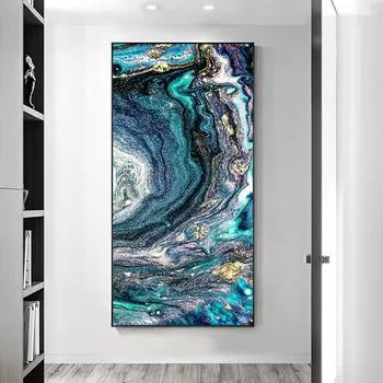Скандинавские большие абстрактные роскошные настенные художественные постеры и принты, картины на холсте, картины для прихожей для современной гостиной, домашний декор 20x40cm no frame