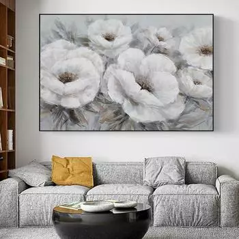 Скандинавские цветы, холст, живопись, маки, постеры и принты, современная настенная художественная картина для гостиной, домашний декор, Cuadros, без рамы 21*30cm