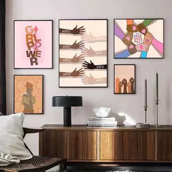 Скандинавские феминистские художественные принты, девушка, сила, кожа рук, настенная холстина, картина, равенство, свобода, фотографии, Декор для гостиной, спальни, постер 21cm30cm NoFrame