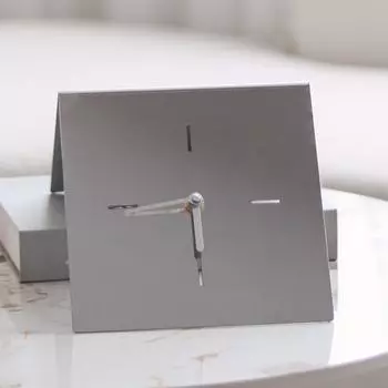 Скандинавские креативные складные металлические часы из нержавеющей стали, украшения, модель, офис продаж, спальня, прикроватные часы, украшения