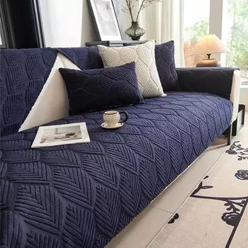 Скандинавские линии Мягкий чехол для дивана для гостиной Нескользящий Толстый коврик-подушка для дивана Простой стиль Плюшевое диванное полотенце Дом fundas sofa A 70x70cm 1pc