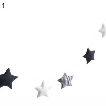 Скандинавские милые 5 гирлянд, детские звезды, настенный орнамент, декор для комнаты, детской комнаты 5#