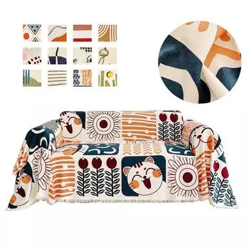 Скандинавские одеяла для дивана, большое одеяло для кемпинга, пикника, отдыха, отдыха, пляжное полотенце, белый дорожный коврик с кисточками, льняное белье 180X130cm