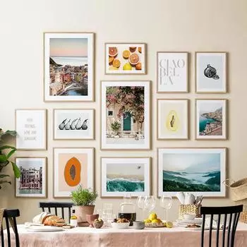 Скандинавские путешествия, городской пейзаж, архитектура, пляж, фрукты, настенные художественные картины, холст, живопись, постеры, домашний декор для гостиной 21x30cm No frame