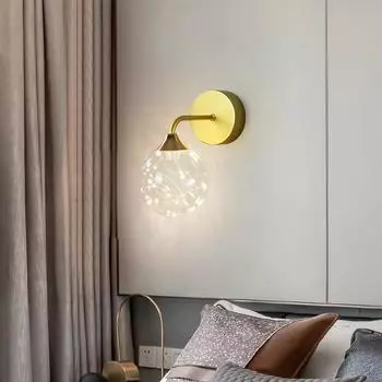 Скандинавские сферические светодиодные настенные светильники для интерьера гостиной, спальни, светодиодные настенные светильники, светильники для дома, внутреннего освещения, настенные светильники Warm White no remote