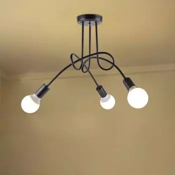 Скандинавские современные креативные изогнутые люстры из кованого железа с позолоченными подвесными светильниками для ресторана гостиной No Bulb