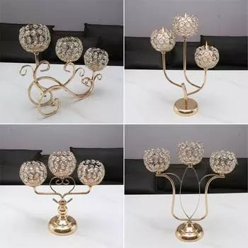 Скандинавские украшения для подсвечников, роскошные хрустальные украшения для гостиной, золотистого света, романтический подсвечник с перьями, новый продукт