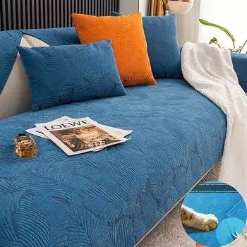 Скандинавский чехол для дивана из синели, коврик для дивана с кошкой, домашним животным, жаккардовый нескользящий диван, полотенце, подушка для сиденья для гостиной, секционные чехлы для дивана 1pc 45x45 pillowcase