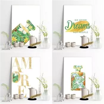 Скандинавский цветочный узор, картина маслом, плакат, цветочная печать, парфюмерный магазин, современная мода середины века, вода 21cm30cm NoFrame