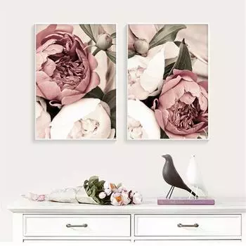 Скандинавский цветок, фотопринт, холст, картина, постер, современное настенное искусство, ботанические цветочные картины для гостиной, домашний декор, Cuadros 21x30cm No Framed