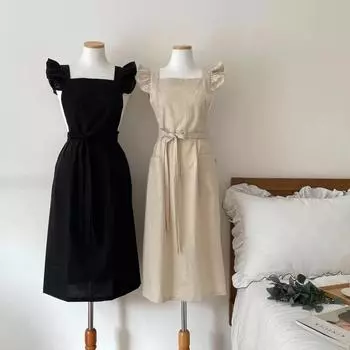 Скандинавский фартук для флористов, хлопковые садовые кофейни, кухонные фартуки для женщин, кулинария, выпечка, ресторан, ретро-сарафан розовый