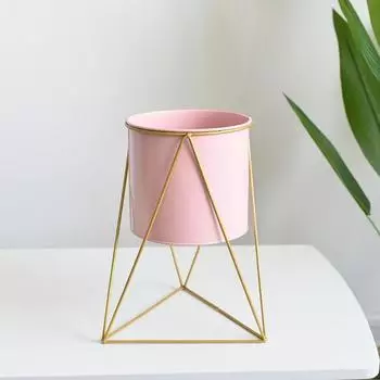 Скандинавский геометрический металлический железный цветочный горшок суккулентный держатель для дисплея украшения для рабочего стола домашний офис сад Прямая поставка