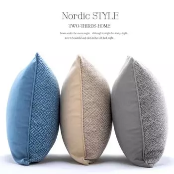 Скандинавский Ins, хлопковый и льняной чехол для диванной подушки, прямоугольный сплошной цвет, большой чехол на спинку 45*45cm