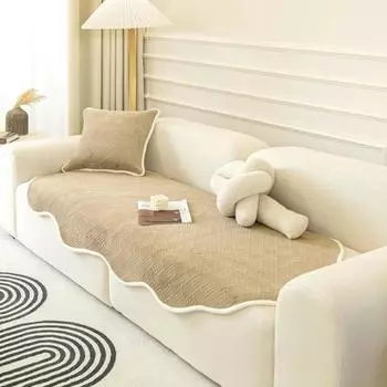 Скандинавский коврик для дивана неправильной формы, универсальный диван-полотенце на четыре сезона, однотонный толстый чехол для дивана для гостиной, декор дивана 60x60cm 1pc