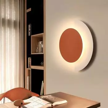 Скандинавский креативный постмодернистский настенный светильник на прикроватной тумбочке, дизайнерская гостиная, спальня, простой диван, фоновая стена, коридор, проход, лампа 9W&Warm White (2700-3500K) чёрный