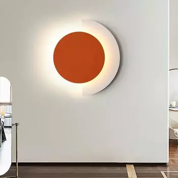 Скандинавский креативный постмодернистский настенный светильник на прикроватной тумбочке, дизайнерская гостиная, спальня, простой диван, фоновая стена, коридор, проход, лампа 9W&Warm White (2700-3500K) чёрный