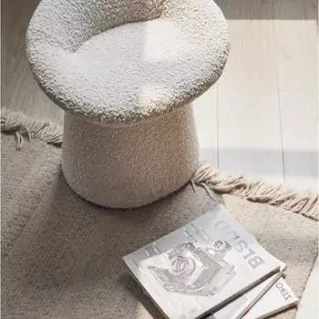Скандинавский креативный табурет для переодевания, табурет для обуви, маленькая спальня, овечья шерсть, табурет для макияжа, кровать, табурет для сидения, пирс