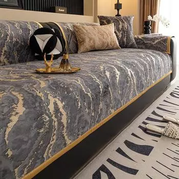 Скандинавский легкий роскошный чехол для дивана, подушка, всесезонное нескользящее полотенце на спинку для декора гостиной, утолщенный шениловый чехол для дивана 70X70cm