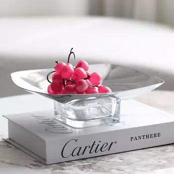 Скандинавский минималистский мягкий декор, металлические хрустальные украшения для фруктов, модель комнаты, дизайнер, изысканный рабочий стол, подходящие поделки