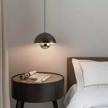 Скандинавский минималистский стиль спальня прикроватная маленькая люстра креативная функция подъема вручную открытый светильник ресторан люстра 10W&three-colored light чёрный