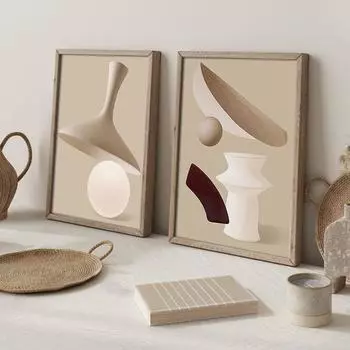 Скандинавский минимализм, абстрактная геометрическая креативная настенная живопись, холст, живопись, постеры и принты, HD картинки для гостиной, домашний декор 21x30cm No Framed