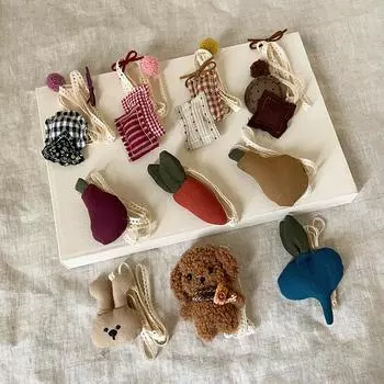 Скандинавский мультфильм ткань трехмерное фрукт и овощ шея ожерелье женская милая симпатичная цепочка на шею свитер цепи аксессуары