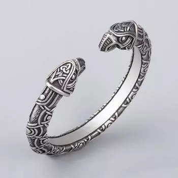 Скандинавский мужской браслет 316L викингов, браслет с короной Одина, скандинавский мужской браслет-амулет, ювелирные изделия серебряный