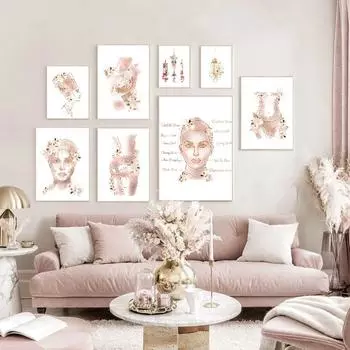 Скандинавский наполнитель для губ, ботокс, подтяжка лица, скальпель, шприц, настенная живопись на холсте, постеры и принты, настенная картина для декора салона красоты 21X30cm No Frame