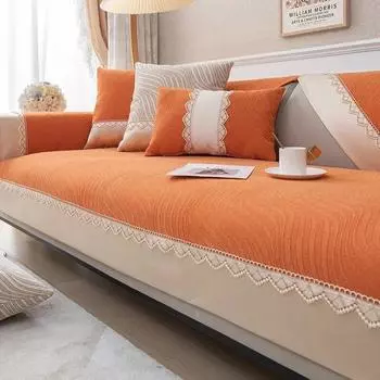 Скандинавский однотонный чехол для дивана для гостиной, нескользящий толстый плюшевый диван, подушка, коврик, угловой чехол для дивана, диван, полотенце, домашний декор 70x70cm