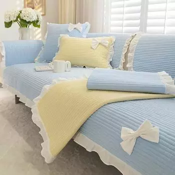 Скандинавский однотонный чехол для дивана, хлопковый светильник, роскошный чехол для дивана для гостиной, Нескользящий чехол для дивана, спинка, подлокотник, полотенце, домашний декор 1pc 45x45 pillowcase