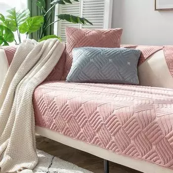 Скандинавский однотонный толстый плюшевый чехол для дивана, высокое качество, нескользящая подушка для дивана, полотенце, чехол для дивана, домашний декор для гостиной A 70x70