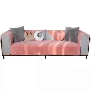 Скандинавский осенне-зимний плюшевый коврик для дивана, удобный домашний утолщенный диван-полотенце, современный минималистичный противоскользящий тканевый комбинированный чехол для дивана 45*45cm pillowcase 1pcs