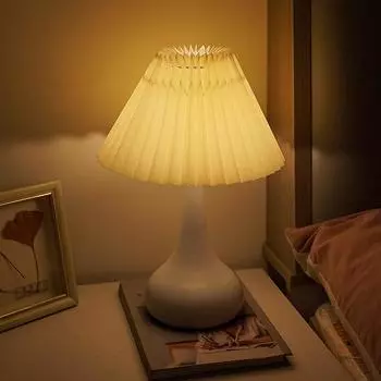 Скандинавский плиссированный настольный светильник USB Atmosphere спальня ночник украшение дома настольные лампы