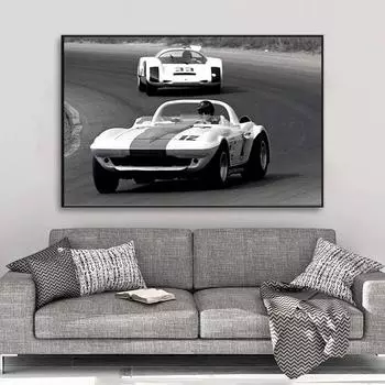 Скандинавский постер с гонками на холсте, художественная живопись, гостиная для мальчика, украшение дома, стена комнаты 21cm30cm NoFrame